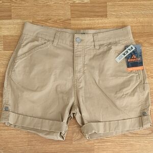 Ridgecut  Toughwear Women's Tan Flex Shorts, Size 12, NEW, nwt